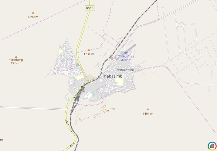 Map location of Thabazimbi